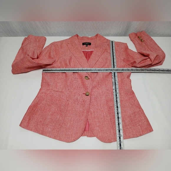 Talbots 100% Linen Double Button lined Ladies Blazer. Size 12 petite - Picture 3 of 10